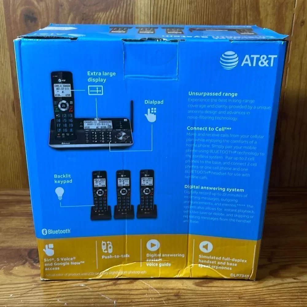 AT&T 4 Handset Bluetooth System with Connect to Cell, Smart‎ Call Blocker
